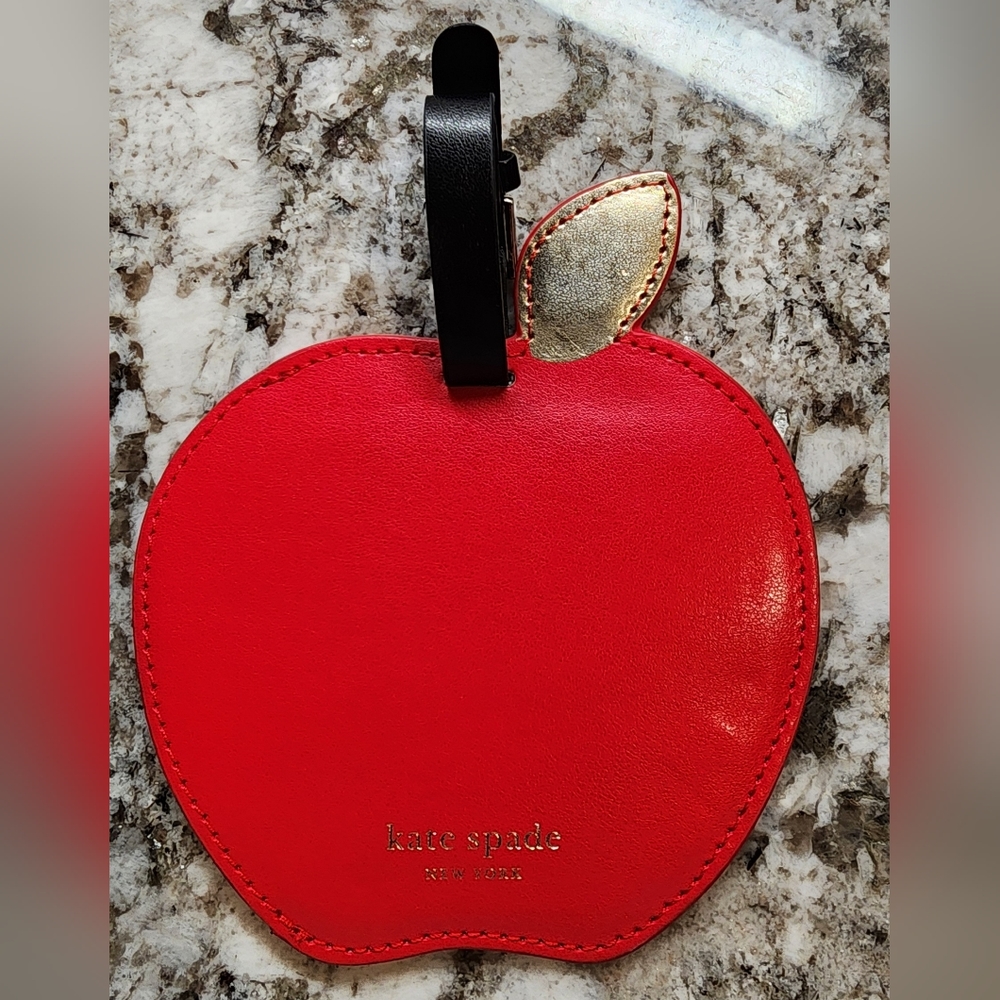 Kate Spade apple Luggage Tag